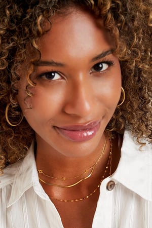 Ketting met meerdere lagen Zilver Stainless Steel h5 Afbeelding2